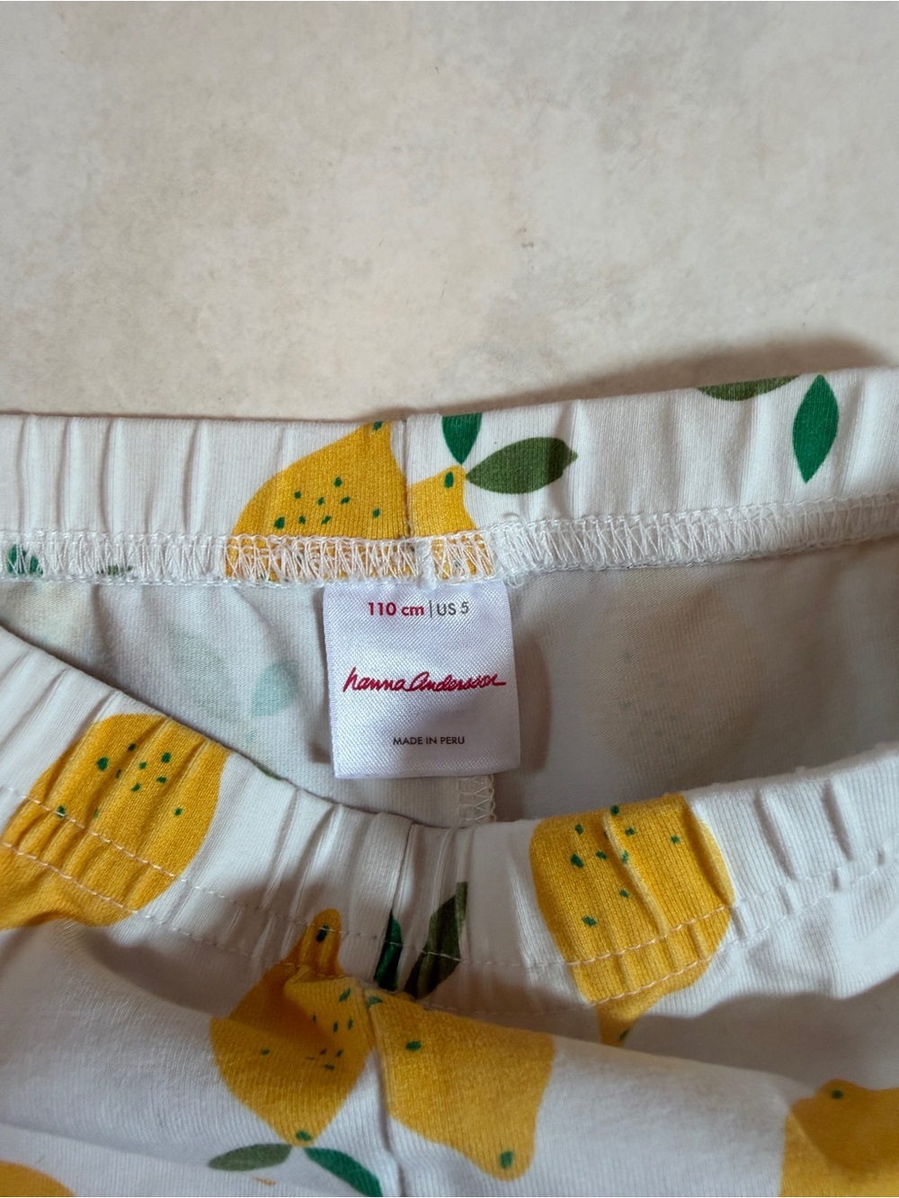 Hanna Andersson White Shorts with Yellow Lemon Print